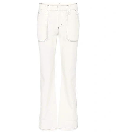 Chloé High-waisted Cropped Jeans In White