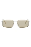 Fendi First Rectangular Sunglasses In Ivory
