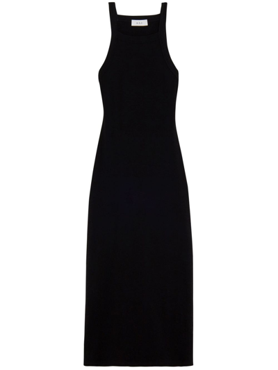 A.l.c Hannah Back Cutout Stretch Cotton Body-con Dress In Black