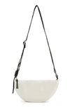 Allsaints Half Moon Crossbody Bag In White