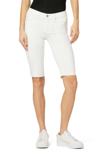 Hudson Amelia Cutoff Denim Bermuda Shorts In White