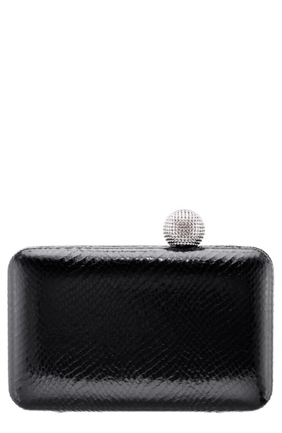 Nina Kimberly Minaudière Clutch In Black