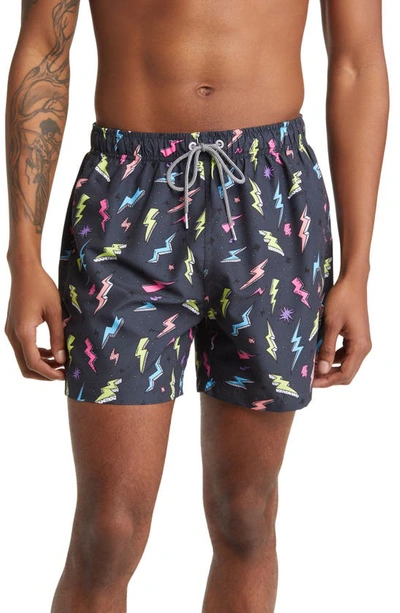 Boardies Zaps Mid Swim Trunks In Black