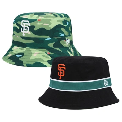 New Era Black San Francisco Giants Reverse Bucket Hat