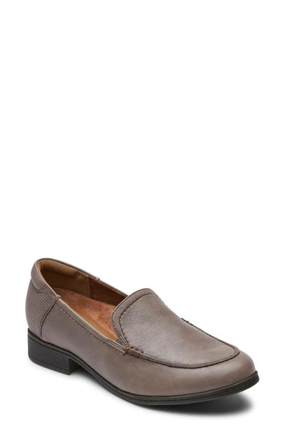 Rockport Cobb Hill Crosbie Moc Toe Loafer In Dover Grey Leather