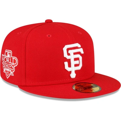 New Era Red San Francisco Giants Sidepatch 59fifty Fitted Hat