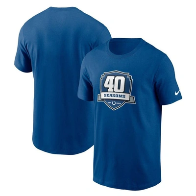 Nike Royal Indianapolis Colts 40th Anniversary Essential T-shirt