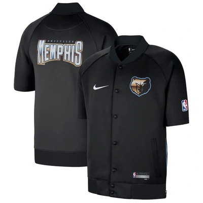 Nike Black Memphis Grizzlies 2022/23 City Edition Showtime Raglan Short Sleeve Full-snap Jacket