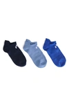 Sweaty Betty 3-pack Trainer Liner Socks In Hour Blue