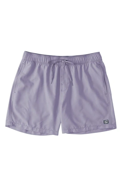 Billabong All Day Layback Swim Trunks In Lilac