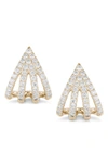 Dana Rebecca Designs Teardrop Diamond Stud Earrings In Yellow Gold