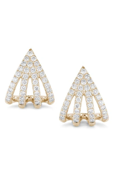 Dana Rebecca Designs Teardrop Diamond Stud Earrings In Yellow Gold