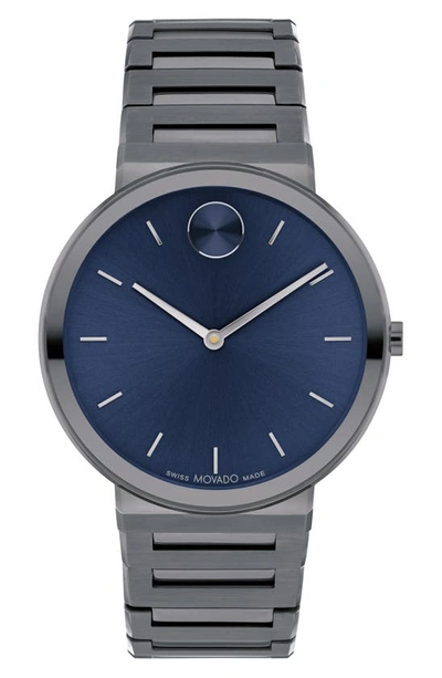 Movado Men's Bold Horizon Stainless Steel Bracelet Watch/40mm In Blue