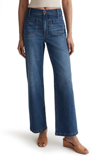 Madewell Perfect Wide Leg Jeans In Caronia Wash