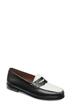 Gh Bass Whitney Leather Loafer In Black/white