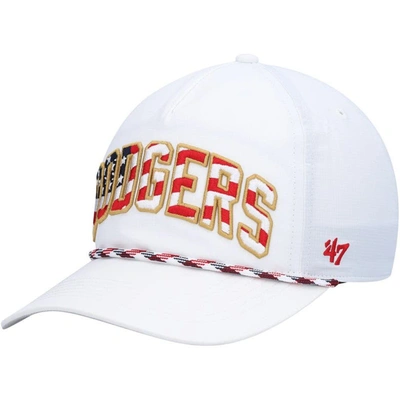 47 ' White Los Angeles Dodgers Flag Flutter Hitch Snapback Hat