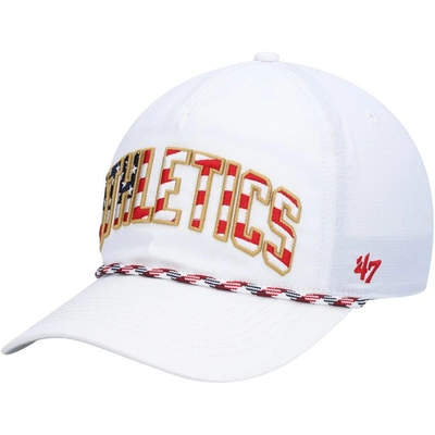 47 ' White Oakland Athletics Flag Flutter Hitch Snapback Hat