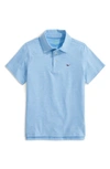Vineyard Vines Kids' St. Jean Stripe Sankaty Performance Polo In Ocean Breeze Tejeda