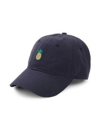 Block Headwear Pineapple Embroidered Cap In Navy