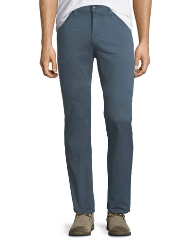 7 For All Mankind Men's Clean-pocket Straight-leg Jeans In Slate Blue