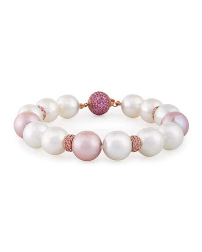 Belpearl Kasumiga Pearl & Pink Sapphire Bracelet