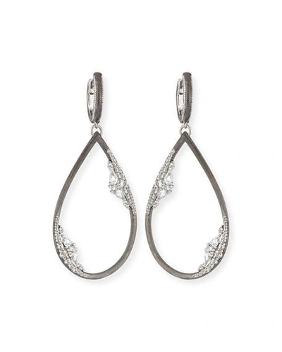 Jude Frances White Topaz Pear Drop Earrings In Silver
