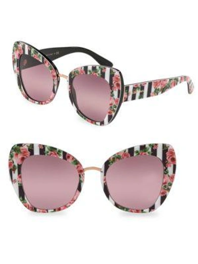 Dolce & Gabbana 51mm Butterfly Sunglasses In Pink