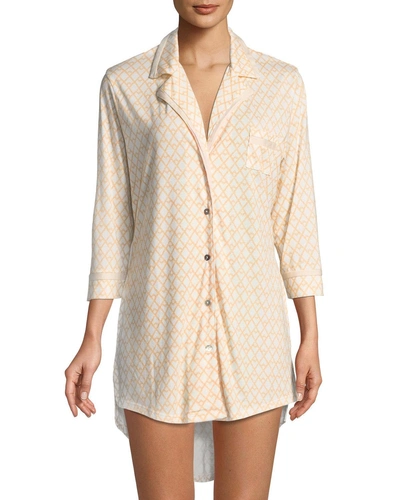 Cosabella Bella Printed Long-sleeve Sleepshirt In Multi Pattern