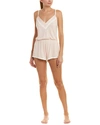 Cosabella Bella Jersey Teddy With Contrast Trim In Pink