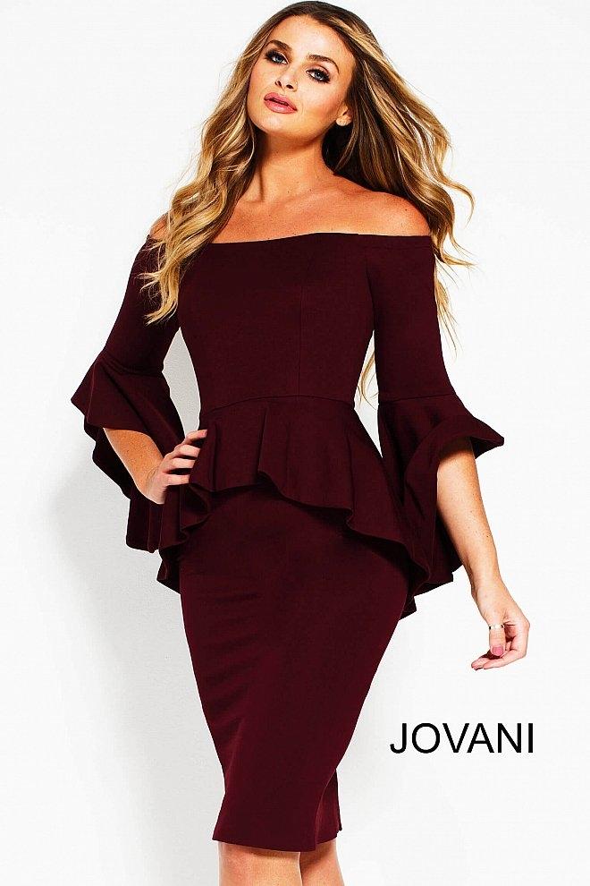 jovani peplum gown