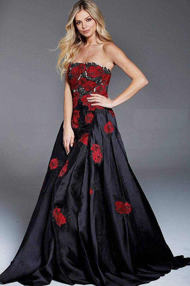 jovani strapless gown