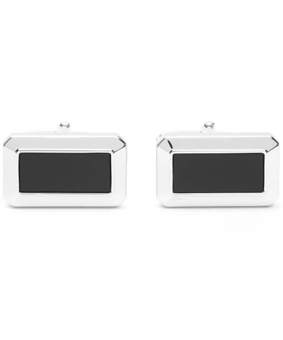 Lanvin Rectangular Onyx Cufflinks In Black