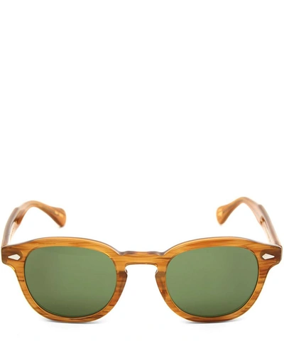 Moscot Lemtosh Tortoise Sunglasses In Light Green