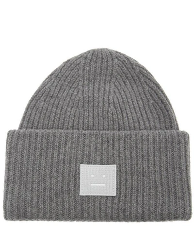Acne Studios Pansy Face Beanie In Grey