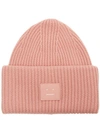 Acne Studios Pansy Face Beanie In Pink