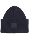 Acne Studios Pansy Face Wool Beanie Hat