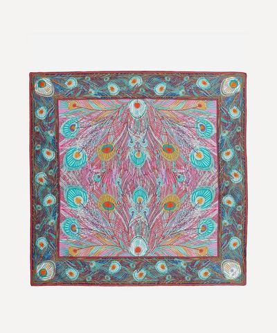 Liberty London Hera 90 X 90 Silk Twill Scarf In Hera Pink