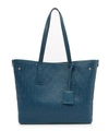 Liberty London Little Marlborough Tote Bag In Iphis Embossed Leather In Blue