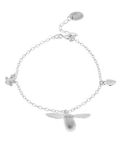 Alex Monroe Silver Baby Bumblebee Flower Charm Bracelet