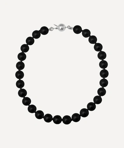 Kojis Black Freshwater Pearl Bracelet In Gold