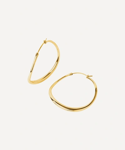 Dinny Hall Large Wave Hoop Earrings In Gold