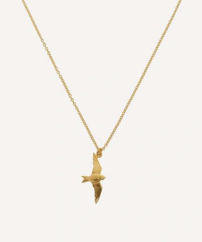 Alex Monroe Gold-plated Flying Swallow Pendant Necklace