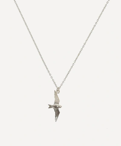 Alex Monroe Silver Flying Swallow Pendant Necklace