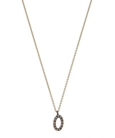 Kismet By Milka Rose Gold And Diamond 0 Number Necklace In Pink