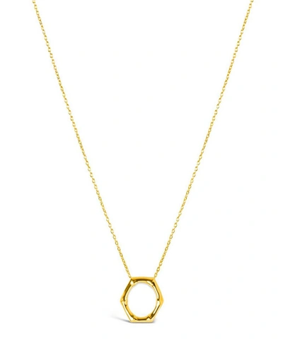 Dinny Hall Gold Plated Vermeil Silver Bamboo Round Slide Pendant Necklace