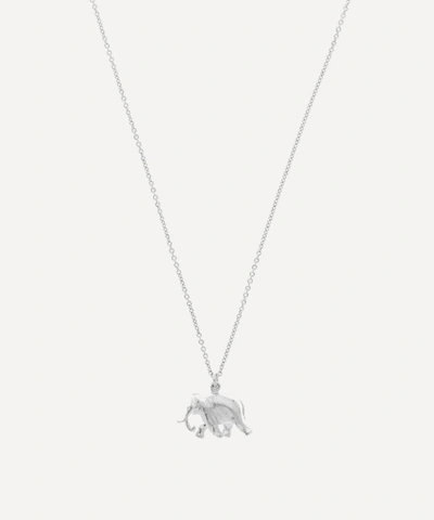 Alex Monroe Silver Indian Elephant Pendant Necklace