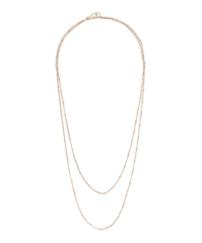 Annoushka 14ct Rose Gold Saturn Long Chain Necklace