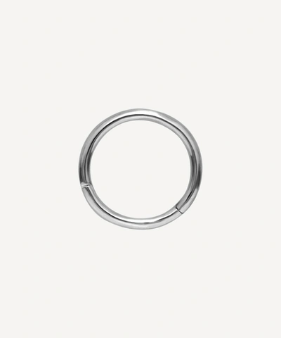 Maria Tash 14ct 8mm Plain Single Hoop Earring In White Gold