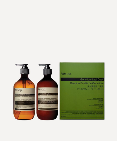 Aesop Geranium Leaf Duet 2 X 500ml In White