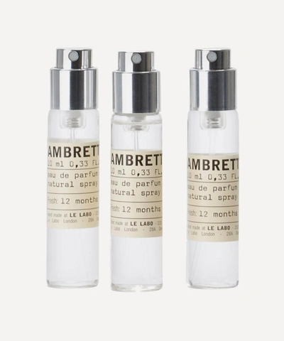 Le Labo Ambrette 9 Eau De Parfum Travel Tube Refills 3 X 10ml In White
